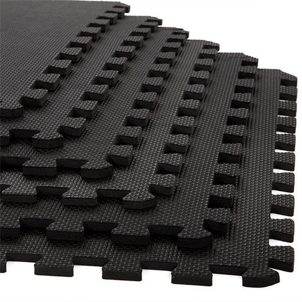 Stalwart Stalwart 75-ST6003 24 x 24 x 0.38 in. Interlocking EVA Foam Padding Foam Mat Floor Tiles; Black - Pack of 6 75-ST6003